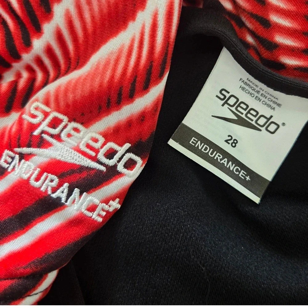 Speedo Endurance+ Crossback One Piece Swimsuit Abstract Print Lap Swim 28